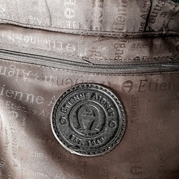 Vintage Etienne AignerJacquard Logo Canvas Structured Shoulderbag - Picture 5 of 7